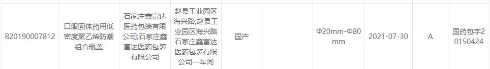 泡腾片管CDE备案号 泡腾片管CDE备案号
